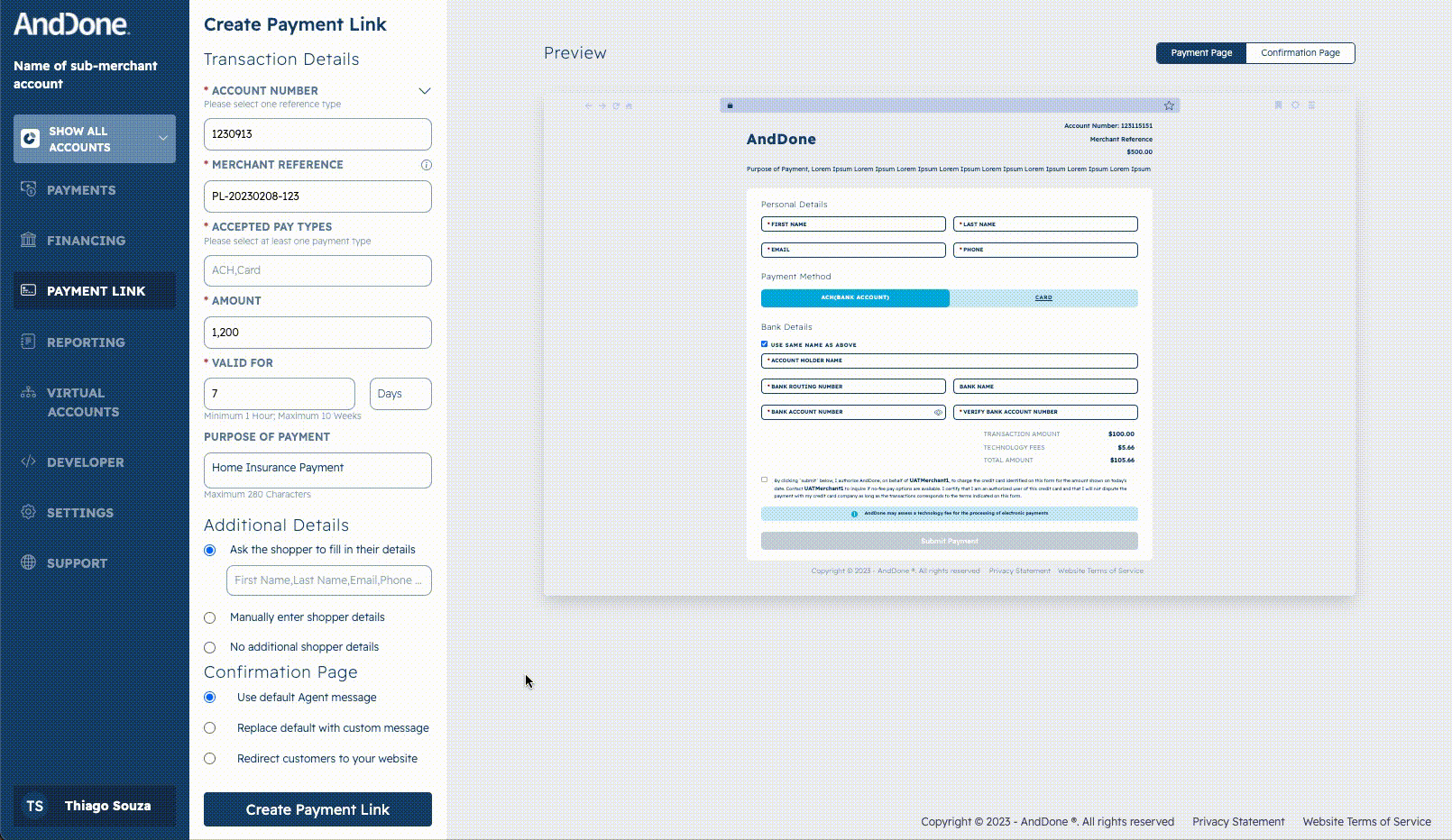 PaymentLink-Create